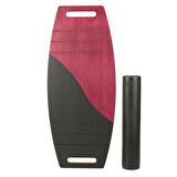 Siyah/Kırmızı Denge Tahtası Balance Roller Board Çift Fonksiyonlu Sörf Eğitim Tahtası Kaykay Eğitim Tahtası 73 x 31 CM – RB05