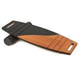 Siyah/Kahve Denge Tahtası Balance Roller Board Çift Fonksiyonlu Sörf Eğitim Tahtası Kaykay Eğitim Tahtası 73 x 31 CM – RB07
