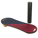 Kırmızı/Lacivert Denge Tahtası Balance Roller Board Çift Fonksiyonlu Sörf Eğitim Tahtası Kaykay Eğitim Tahtası 73 x 28 CM – RB11