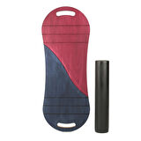 Kırmızı/Lacivert Denge Tahtası Balance Roller Board Çift Fonksiyonlu Sörf Eğitim Tahtası Kaykay Eğitim Tahtası 73 x 28 CM – RB11