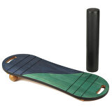 Yeşil/Lacivert Denge Tahtası Balance Roller Board Çift Fonksiyonlu Sörf Eğitim Tahtası Kaykay Eğitim Tahtası 73 x 28 CM – RB13