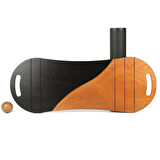 Siyah/Kahve Denge Tahtası Balance Roller Board Çift Fonksiyonlu Sörf Eğitim Tahtası Kaykay Eğitim Tahtası 73 x 28 CM – RB15