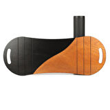 Siyah/Kahve Denge Tahtası Balance Roller Board Çift Fonksiyonlu Sörf Eğitim Tahtası Kaykay Eğitim Tahtası 73 x 28 CM – RB15