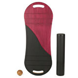 Siyah/Kırmızı Denge Tahtası Balance Roller Board Çift Fonksiyonlu Sörf Eğitim Tahtası Kaykay Eğitim Tahtası 73 x 28 CM – RB17