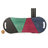 Renkli Denge Tahtası Balance Roller Board Çift Fonksiyonlu Sörf Eğitim Tahtası Kaykay Eğitim Tahtası 73 x 28 CM – RB19