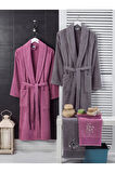 Havlulu Bornoz 4lü Set