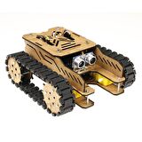 Woodie Ahşap Tank Robotu Seti - Demonte