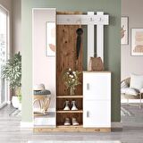 Robin Home Lenka  Vestiyer Portmanto Ayakkabılık Çam-Beyaz