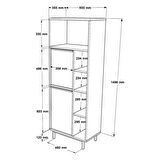 Robin Home Lidya Banyo Dolabı Çok Amaçlı Dolap 2 Kapaklı Metal Ayaklı Beyaz 