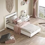 Robin Home Lidya Tek Kişilik Karyola Metal Ayaklı 160*200 cm Beyaz 