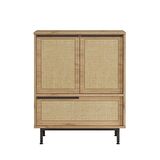Robin Home Lidya Ayakkabılık Çok Amaçlı Dolap 3 Kapaklı Metal Ayaklı Uv Baskı Sepet-Jüt 