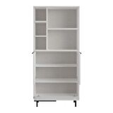 Robin Home Lidya Ofis Klasör Dolabı Kitaplık 3 Kapaklı Metal Ayaklı Beyaz ON9B-W