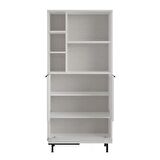 Robin Home Lidya Banyo Dolabı Çok Amaçlı Dolap 3 Kapaklı Metal Ayaklı Beyaz 