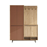 Robin Home Rita Portmanto Vestiyer Ayakkabılık Metal Ayaklı Sepet-Kiremit