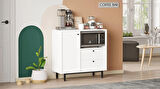 Robin Home Mocha Kahve Köşesi Çok Amaçlı Dolap Mutfak Dolabı Beyaz 