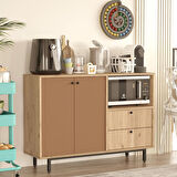 Robin Home Mocha Kahve Köşesi Çok Amaçlı Dolap Mutfak Dolabı Sepet-Kiremit 