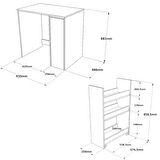 Robin Home Diana Çamaşır Makinesi Dolabı Çekmeceli Keçe-Beyaz 