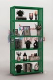 6 Katlı Renkli Tel Kafesli Dekoratif Çelik Raf - Çiçeklik rafı, Ofis Rafı 0,70 mm Kırmızı-43x60 cm-150 cm