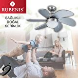 Rubenis RBT306 SLV Gümüş Aydınlatmalı Tavan Vantilatörü