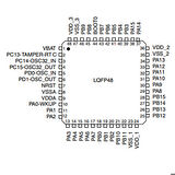 STM32F103C8T6 Microcontroller Lqfp48 ARM Cortex-M3 32-bit Mcu 64 Kbytes Flash 72 MHz Cpu Usb Can