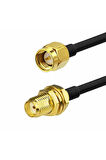 RG174 50 ohm Koaksiyel SMA Erkek Dişi 10 Metre Kablo RF Sinyal Uzatma Kablosu 0-6Ghz Koeksiyel