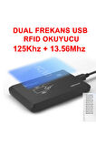 Çift Frekans 13.56Mhz ve 125Khz Usb Rfid Okuyucu Dual RFID Manyetik Kart Anahtarlık Etiket Okuyucu