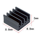 8.8mm x 8.8cm x 5mm Alüminyum Metal Soğutucu Blok Radyatör Amfi Led Entegre Transistor Vga Ram Memo