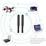 8dBi RP-SMA Erkek Anten 2.4GHz 5.8GHz RF Gsm Wifi Sinyal Kuvvetlendirici Anten Modem Telsiz Kablosz