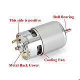 RS775 DC Motor 12V 3000Rpm Yüksek Hız Tork Matkap Torna CNC Router Motor Dairesel Testere Düşük Ses