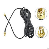 RG174 50 ohm Koaksiyel Rp Sma Erkek Rp Sma Dişi 3 Metre Kablo RF Sinyal Uzatma Kablosu 0-6Ghz Koaks