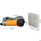 E3F-R2N2 Reflektörlü Ir Kızılötesi Mesafe Sensör NPN NC İnfrared Optik 2 Metre Engel Cisim Algılayı