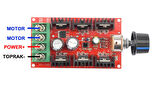 40A 50V DC Motor Sürücü Kutulu Hız Kontrol Devresi 0/100% Pot Kontrollü Pwm Ayarlanabilir Voltaj Mod