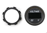 Su Geçirmez Dc 6V / 48V Voltmetre Yuvarlak Panel Tip Montajlanabilir Dijital Kırmızı Renk Led Ekran