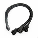 1 to 3 Çoğaltıcı 25cm Fan Uzatma Kablosu Y Tip 4 Pin 3 Pin Bilgisayar Kasa Anakart Ekran Kartı Soğut