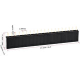 20 Pin Tek Sıra Dişi Header 180 Derece 1x20 Pin 2.54mm Soket Konnektör Breadboard Pcb Devre Bağlantı
