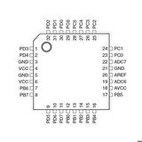 Atmega328pu Microchip Microcontroler 20Mhz 8 Bit Atmel Avr Risc Mcu 32KB Flash Memory 23 Io Uart 