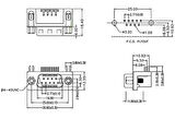 DB9 90 Derece Erkek Bağlantı Konnektörü DSUB 9 Pin Pcb Montaj Tip RS232 Rs485 Data Bağlantı Soketi