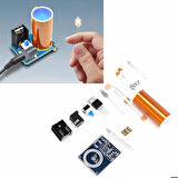 Demonte Mini Tesla Bobin Kit Modül Kablosuz Enerji İletimi BD243 DC 9 / 12V Temassız Elektrik Transf