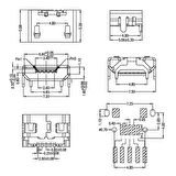 5 Adet Micro Usb Soket 5 Pin Smd  Cep Telefonu Elektronik Cihaz Usb Port Konnektör Şarj Giriş Soketi Dişi Mikro