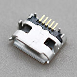 5 Adet Micro Usb Soket 5 Pin Smd  Cep Telefonu Elektronik Cihaz Usb Port Konnektör Şarj Giriş Soketi Dişi Mikro