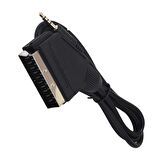 Uydu Alıcısı AV Kablo 1.2 Mt. Scart to 3.5mm Kablo