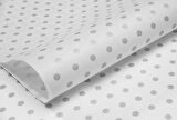 Yerli Ambalaj Kağıdı Gümüş Puantiye 40 gr. 70*100 cm 10'lu paket