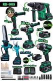 RUDİGER RD-005 PRO PLUS 4LÜ SET+ 2Lİ BUDAMA TESTERE-MAKAS SETİ