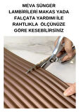 20cm x 206cm Kendinden Yapışkanlı Sünger MEVA Duvar Lambirisi KREM Salon Ofis Kaplama Paneli