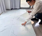 1m2 3 Adet 60X60cm Floor Yapışkanlı Zemin ve Duvar Kaplama Paneli Arkası Kauçuklu Pvc WC Paneli 605