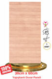 Shiny Açık Kahverengi Ahşap Desen 60x30cm Yapışkanlı Mutfak Banyo Kaplama Duvar Paneli Kağıdı TX-108