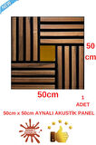 Gold Aynalı Akustik Duvar Paneli 50x50cm Ceviz 8mm Mdf 4mm Keçe Isı Yalıtımı Ofis Salon Elit Tasarım