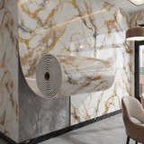 60cm x 3 Metre Tek Parça Yapışkanlı Rulo Aeno Mix Duvar Paneli Kağıdı Silinebilir Salon Ofis TX-121