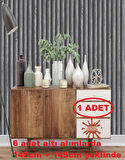 17x290cm 1 Adet ATC Uzay Gri Model Prefabrik Ofis Konut Dekoratif PVC Kaplama Lambiri Duvar Paneli
