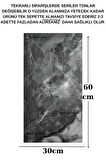 Yapışkanlı 1 Adet 30x60cm Antrasit Gri Mermer Desenli Esnek Banyo Wc Duvar Paneli Kağıdı BS8041-B